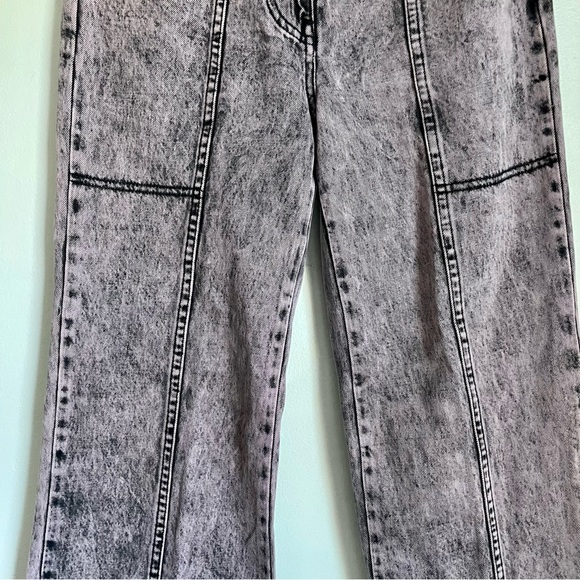 Ulla Johnson Albie Lilac Belted High Waisted Wide Leg Jeans Women’s 0 Acid Wash - Picture 10 of 16